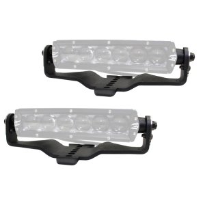 Jeep Wrangler JL Light Mounts - Hood - Go Rhino - Single Row LED Bar Mount - Textured Black - `18-`20 Jeep Wrangler JL Light Mounts - Hood - Go Rhino - Single Row LED Bar Mount - Textured Black - `18-`20